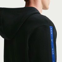 Nike Chelsea City Side Fleece Hoodie 2026-2027 Zwart Donkerblauw