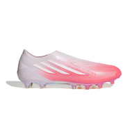 adidas F50 Sparkfusion Elite Veterloze Gras / Kunstgras Voetbalschoenen (MG) Dames Roze Wit