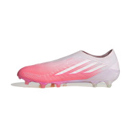 adidas F50 Sparkfusion Elite Veterloze Gras / Kunstgras Voetbalschoenen (MG) Dames Roze Wit