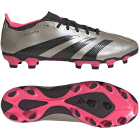 adidas Predator League Gras / Kunstgras Voetbalschoenen (MG) Zilver Zwart Roze