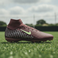 Nike Zoom Mercurial Superfly 10 Mbappé Pro Gras Voetbalschoenen (FG) Bruin Neongeel Zilver