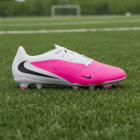 Nike Phantom 6 Low Academy Gras / Kunstgras Voetbalschoenen (MG) Wit Felroze Zwart