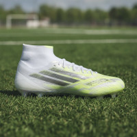 adidas F50 Sparkfusion Elite Gras / Kunstgras Voetbalschoenen (MG) Dames Wit Grijs Neongeel