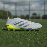 adidas Predator Elite Laceless Artificial Grass Football Boots (AG) Light Blue Blue Yellow
