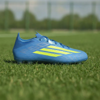 adidas F50 Elite Gras Football Boots (FG) Kids Blue Neon Yellow