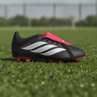 adidas Predator Club FT Gras / Kunstgras Voetbalschoenen (MG) Kids Zwart Wit Rood