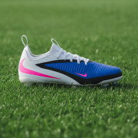 Nike Phantom 6 Low Academy Grass/Artificial Grass Football Boots (MG) Kids Blue White Hot Pink