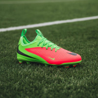 Nike Phantom 6 Low Haaland Academy Gras / Kunstgras Voetbalschoenen (MG) Kids Felgroen Rood Zwart