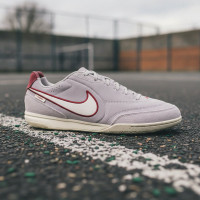 Nike Tiempo Streetgato Premium Street Football Boots Grey White Burgundy