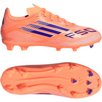 adidas F50 League Gras / Kunstgras Voetbalschoenen (MG) Kids Oranje Blauw Wit