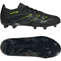 adidas Predator League Grass/Artificial Grass Football Boots (MG) Kids Black Dark Grey Neon Yellow