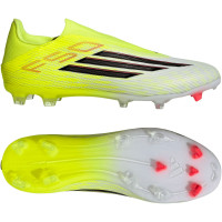 adidas F50 League Laceless Grass/Artificial Grass Football Boots (MG) Neon Yellow Black Red