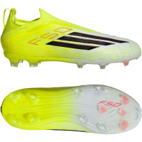 adidas F50 Elite Laceless Grass Football Boots (FG) Kids Neon Yellow Black Red