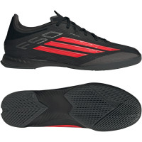 adidas F50 League Chaussures de Foot en Salle (IN) Noir Rouge Gris Foncé