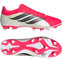 adidas Predator Club Gazon Naturel Artificiel Chaussures de Foot (MG) Rouge Blanc Noir