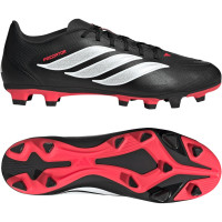 adidas Predator Club Gazon Naturel Artificiel Chaussures de Foot (MG) Noir Blanc Rouge