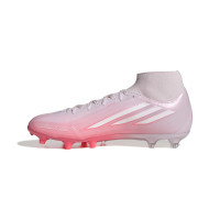 adidas F50 Sparkfusion League Gras / Kunstgras Voetbalschoenen (MG) Dames Roze Wit