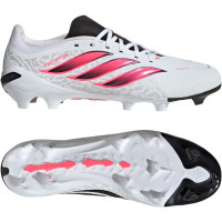 adidas Predator League Gras Football Boots (FG) White Black Pink