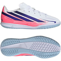 adidas F50 Hyperfast Club Zaalvoetbalschoenen (IN) Kids Wit Paars Roze