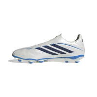 adidas Copa Pure IV League Laceless Grass Football Boots (FG) White Blue Dark Blue