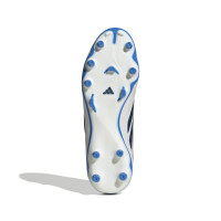 adidas Copa Pure IV League Laceless Grass Football Boots (FG) White Blue Dark Blue
