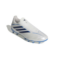 adidas Copa Pure IV League Laceless Grass Football Boots (FG) White Blue Dark Blue