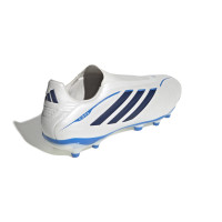 adidas Copa Pure IV League Laceless Grass Football Boots (FG) White Blue Dark Blue