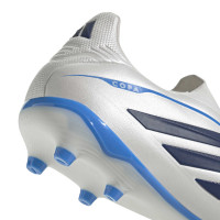 adidas Copa Pure IV League Laceless Grass Football Boots (FG) White Blue Dark Blue