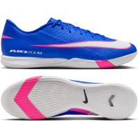 Nike Zoom Mercurial Vapor 16 Academy Chaussures de Foot en Salle (IN) Bleu Blanc Rose Vif
