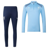 Castore FC Twente Trainingspak 1/4-Zip 2026-2027 Lichtblauw Donkerblauw Donkergrijs