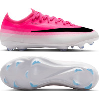 Nike Mercurial Vapor 17 Pro Gras Voetbalschoenen (FG) Kids Felroze Wit Zwart