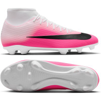 Nike Mercurial Superfly 11 Club Gras / Kunstgras Voetbalschoenen (MG) Felroze Wit Zwart