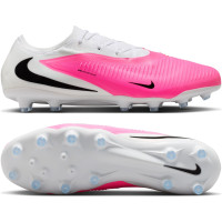 Nike Phantom 6 Low Pro (AG) Kunstgras Voetbalschoenen Wit Felroze Zwart