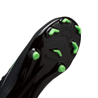 Nike Mercurial Vapor 17 Academy Grass/Artificial Grass Football Boots (MG) Kids Black Bright Green Silver Grey