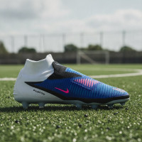 Nike Phantom 6 High Elite Kunstgras Voetbalschoenen (AG) Blauw Wit Felroze
