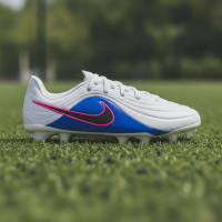 Nike Tiempo Maestro Academy Gras / Kunstgras Voetbalschoenen (MG) Kids Wit Blauw Felroze
