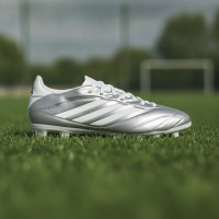 adidas Copa Pure IV Club Gras / Kunstgras Voetbalschoenen (MG) Zilver Wit Donkergrijs