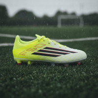adidas F50 League IJzeren-Nop Voetbalschoenen (SG) Neongeel Zwart Rood
