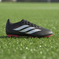 adidas Predator Club Gras / Kunstgras Voetbalschoenen (MG) Kids Zwart Wit Rood