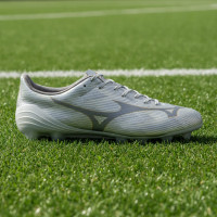 Mizuno Alpha II Select Gras Voetbalschoenen (FG) Zilver Grijs Goud