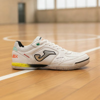 Joma Top Flex Indoor Football Boots (IN) White Yellow Orange Turquoise