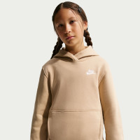 Nike Sportswear Club Fleece Hoodie Kids Beige Wit