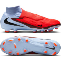 Nike Phantom 6 Pro High Gras Football Boots (FG) Light Blue Bright Red Black