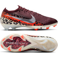 Nike Zoom Mercurial Vapor 16 Elite Gras Football Boots (FG) Burgundy Silver Orange
