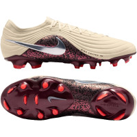 Nike Tiempo Maestro Elite Gras Football Boots (FG) Off White Burgundy Silver