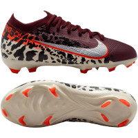 Nike Zoom Mercurial Pro Vapor 16 Gras Voetbalschoenen (FG) Kids Bordeauxrood Zilver Oranje
