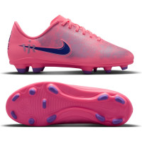 Nike Zoom Mercurial Vapor 16 Vinicius Júnior Club Grass/Artificial Grass Football Boots (MG) Kids Hot Pink Purple Silver