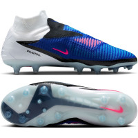 Nike Phantom 6 High Elite Kunstgras Voetbalschoenen (AG) Blauw Wit Felroze