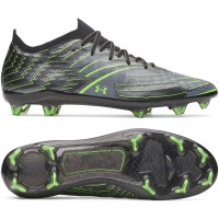 Under Armour Shadow Elite 4 Mach Gras Voetbalschoenen (FG) Zwart Metallic Black Neongroen