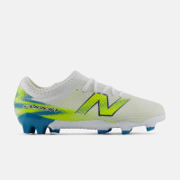 New Balance Furon V9 Team Grass Football Boots (FG) Kids White Yellow Blue